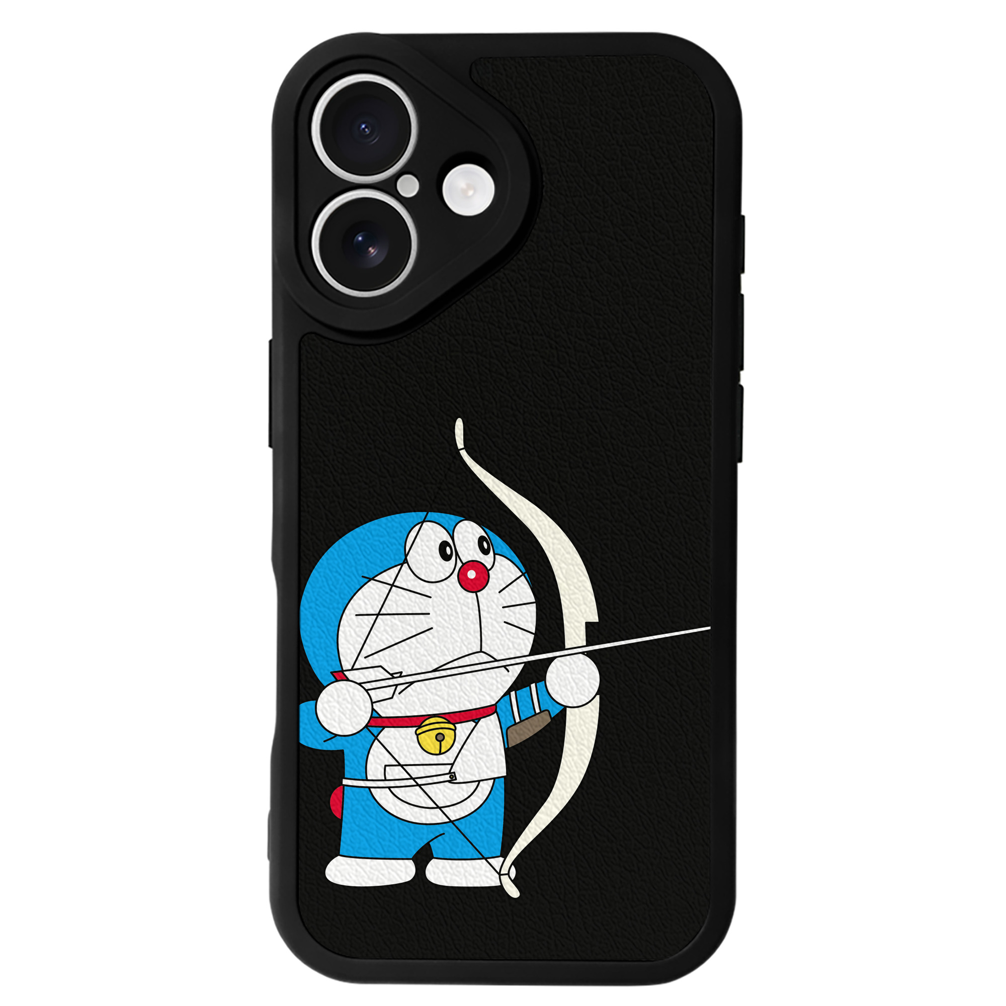 （画像用） ドラえもん Doraemon 【iPhone 16シリーズ対応】シリコンスマホケース（レザー調） 材質：シリコン